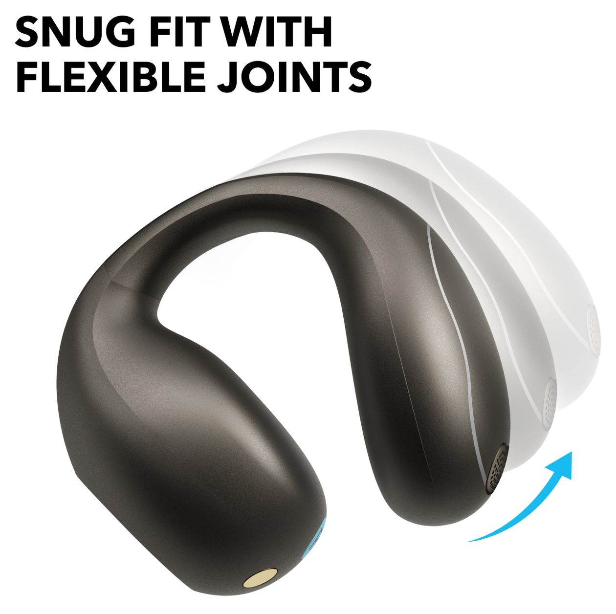 C40i Ohraufliegender Bluetooth Kopfhörer kabellos IPX4  (Schwarz) 