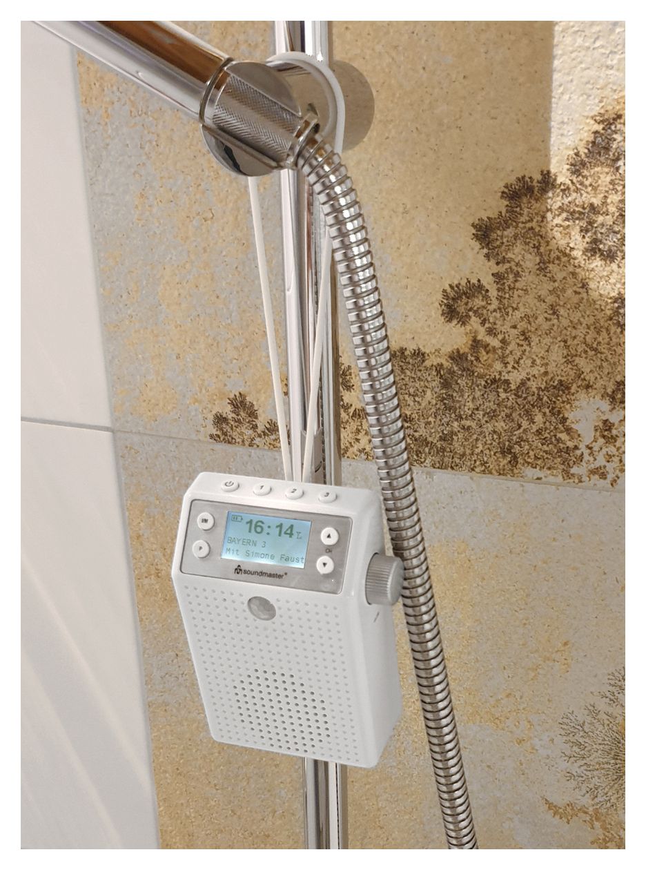 DAB60WE Bluetooth DAB+, FM Radio Tragbar Spritzwassergeschützt IPX4  (Weiß) 