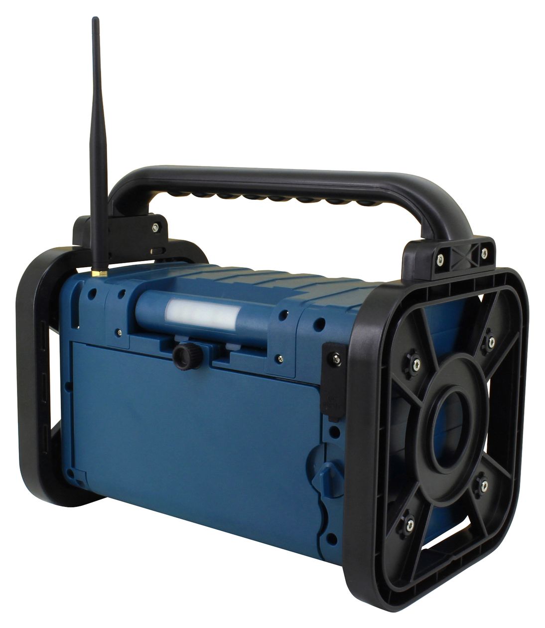 DAB85BL Bluetooth DAB+, FM Radio Tragbar Staubresistent, Spritzwassergeschützt IP44  (Schwarz, Blau) 