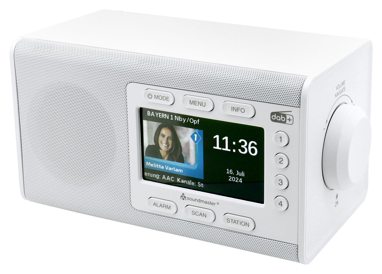 DAB900WE Bluetooth DAB+, FM Radio Tragbar  (Weiß) 
