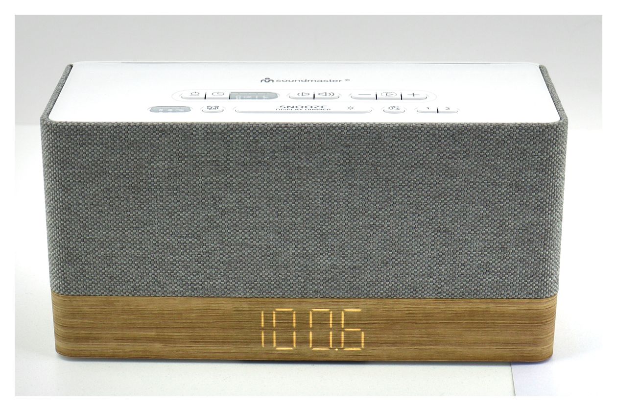 UR630WE Bluetooth FM, PLL, UKW Radio Uhr  (Grau, Weiß) 