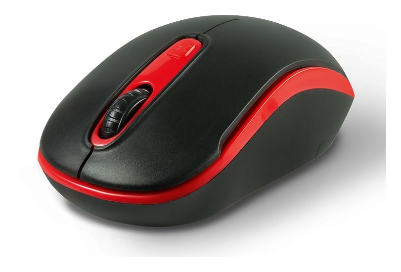 Ceptica 1600 DPI Büro Maus Optisch  (Schwarz, Rot) 