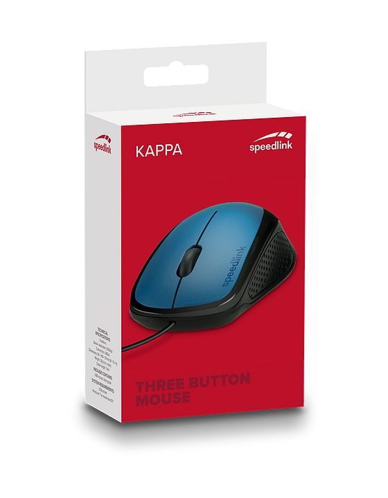 Kappa 1000 DPI Büro Maus Optisch  (Schwarz, Blau) 