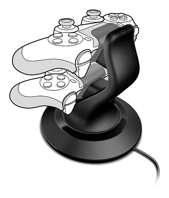 PS4 Twindoock Charger PlayStation 4 DUALSHOCK 4, DUALSHOCK 4, PS4  (Schwarz) 