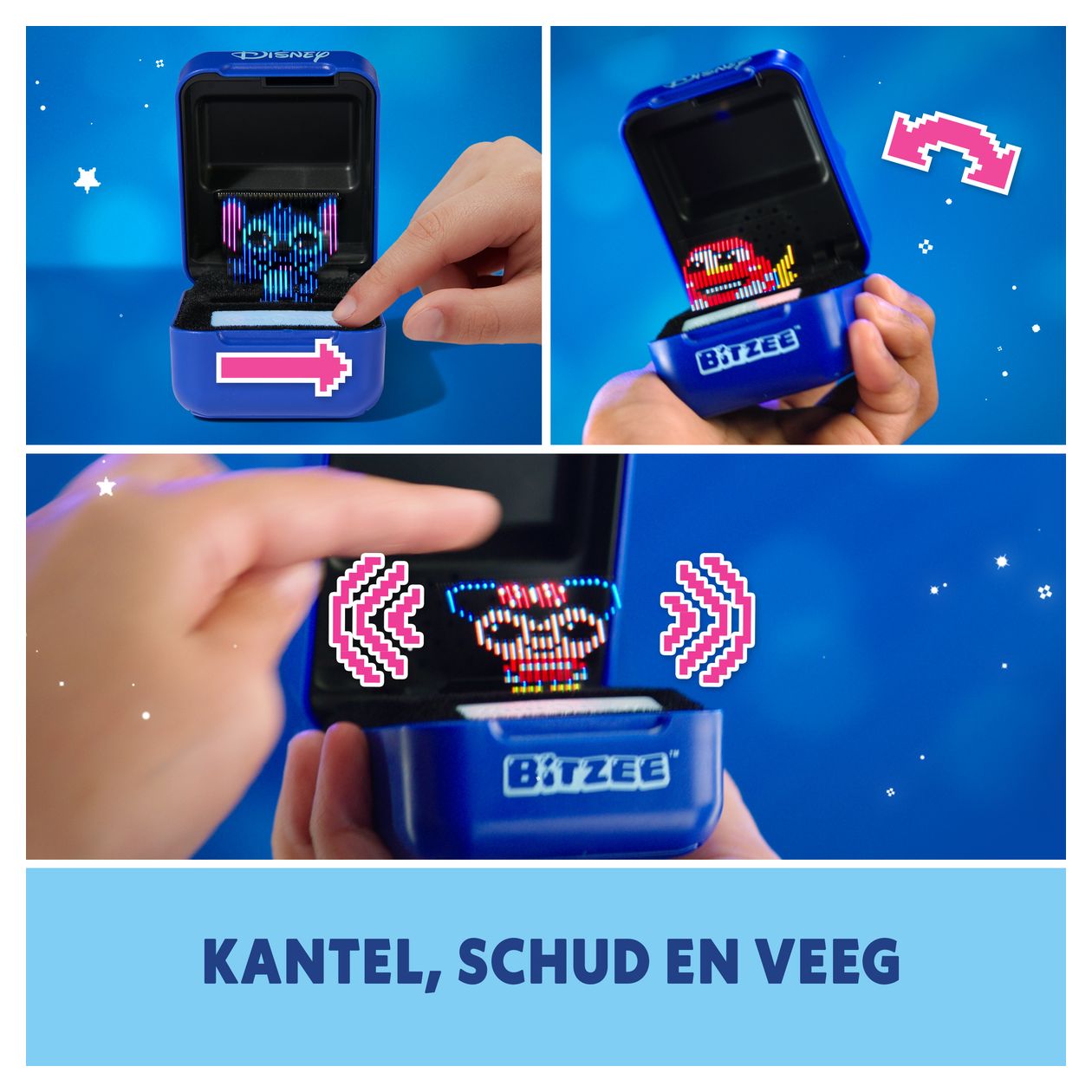 Bitzee Disney - Digitale Charaktere zum Anfassen, interaktives Spielzeug mit 30 virtuellen elektronischen Figuren, die auf Bewegung und Berührung reagieren 