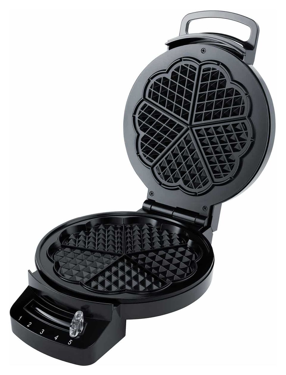 WE1 Waffeleisen Herz (Form) für 5 Waffel(n) 1200 W 
