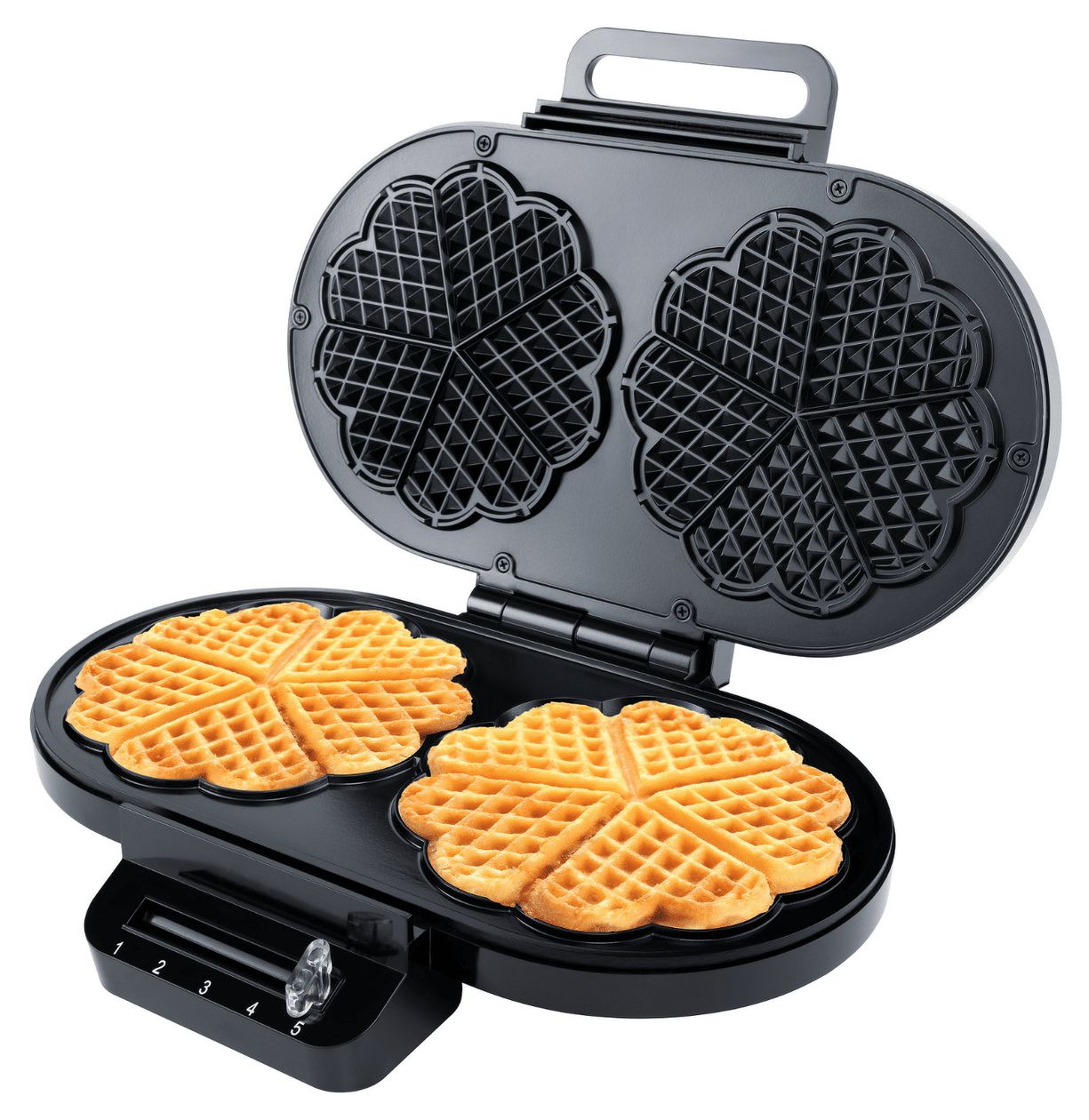 WE2 Waffeleisen Herz (Form) für 10 Waffel(n) 1400 W 