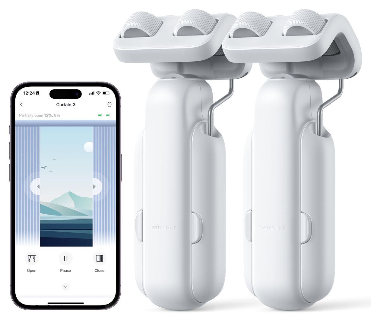 Smart Curtain Rod 3 Vorhangöffner  Bluetooth  (Weiß) 