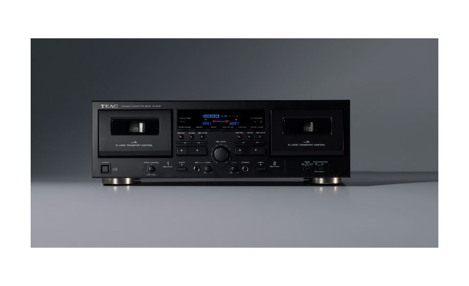 W-1200 Doppelkassettendeck (Schwarz) 