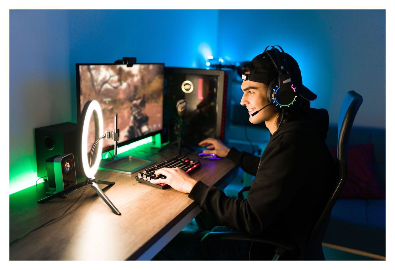 Selfie Ring Multicolor 30 mm Universal  (Schwarz) 