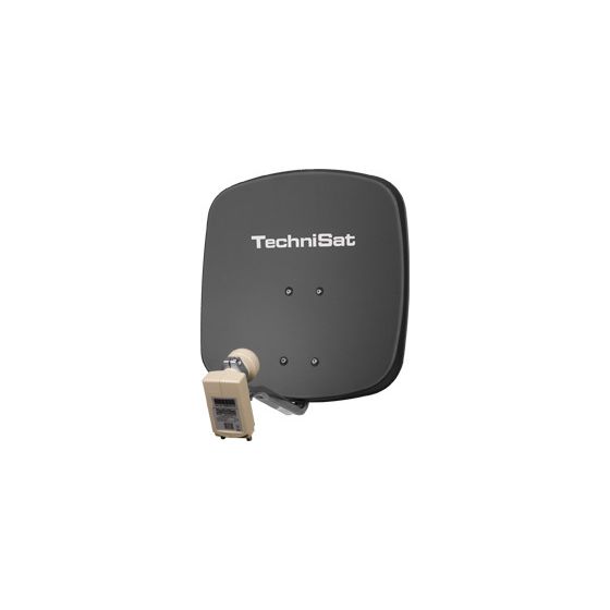 DigiDish 45 mit Twin-LNB 45 cm Aluminium Sat-Spiegel  (Grau) 