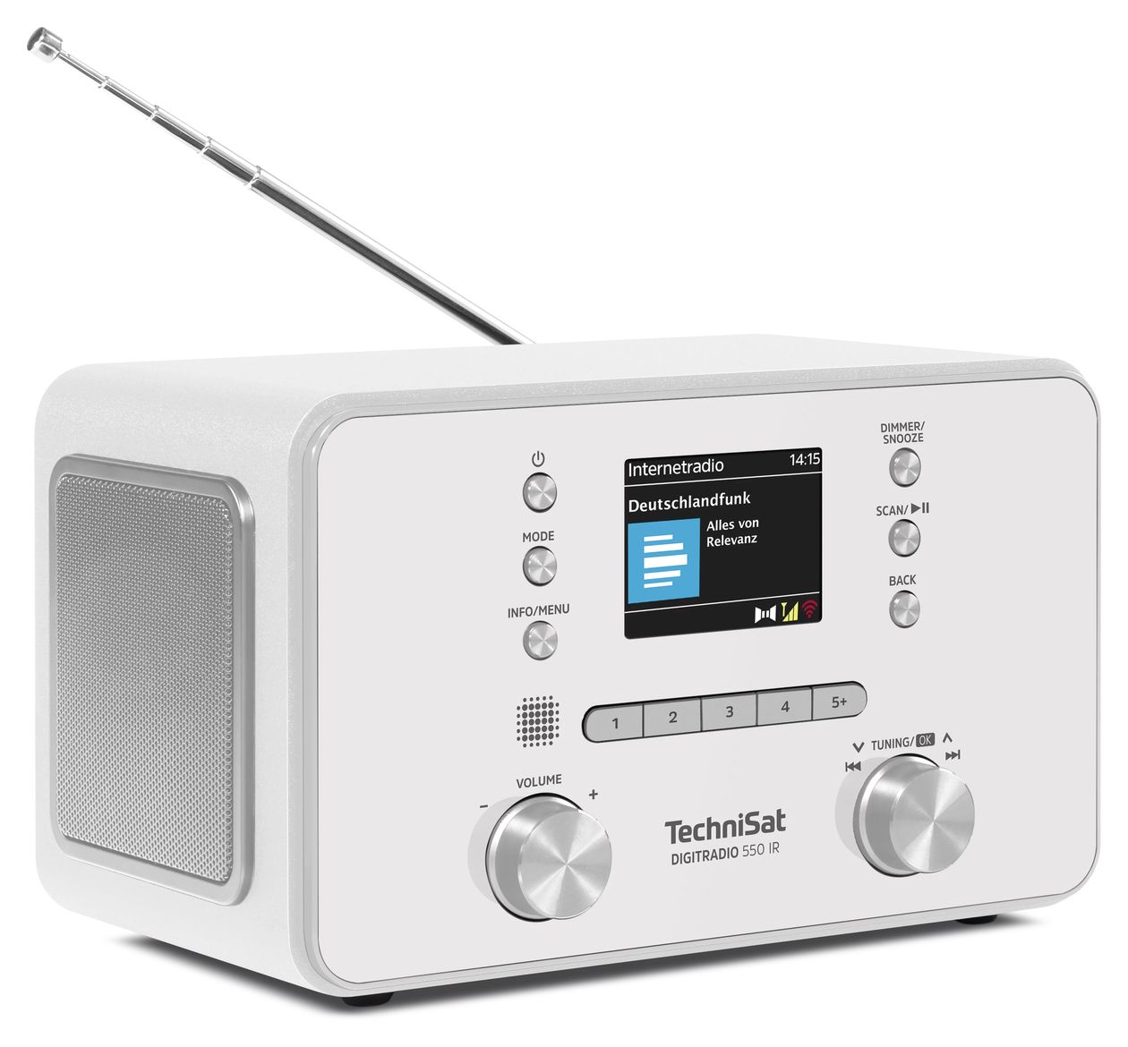 DigiRradio 550 IR Bluetooth DAB+, FM Radio Persönlich  (Weiß) 