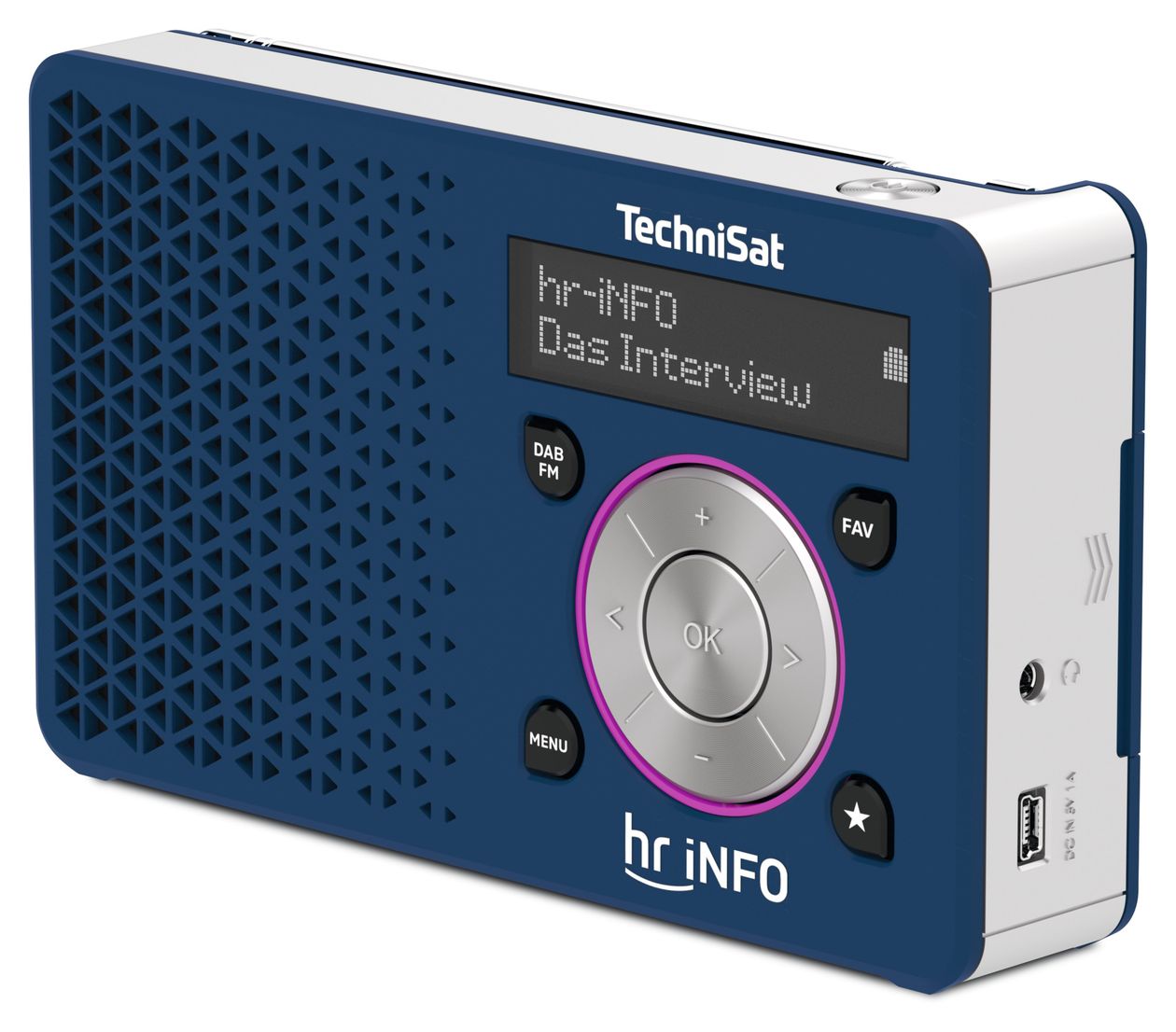 DigitRadio 1 hr iNFO DAB, DAB+, UKW Radio Tragbar  (Blau, Silber) 