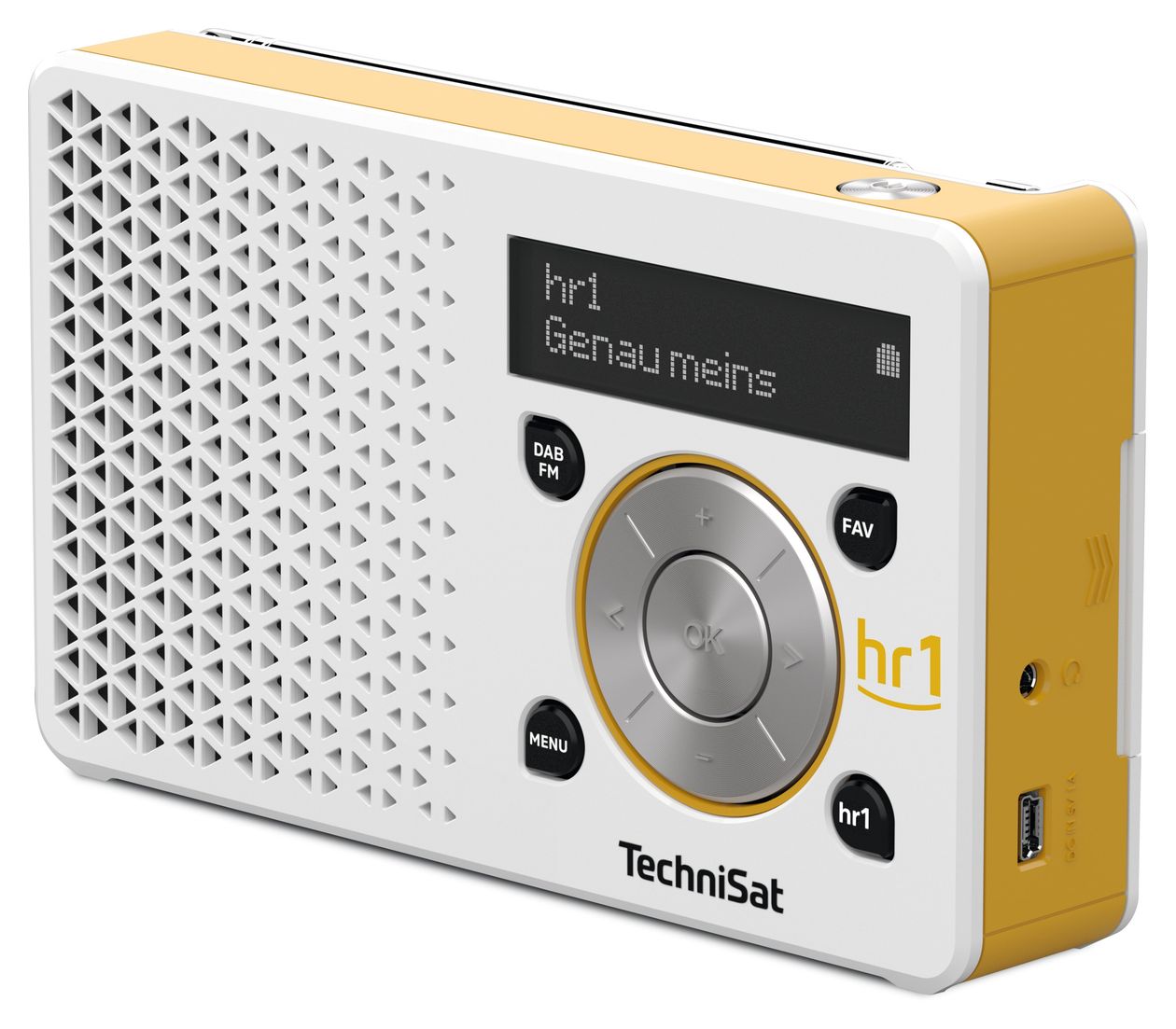 Digitradio 1 hr1 Edition DAB, DAB+, UKW Radio Tragbar  (Weiß, Gelb) 