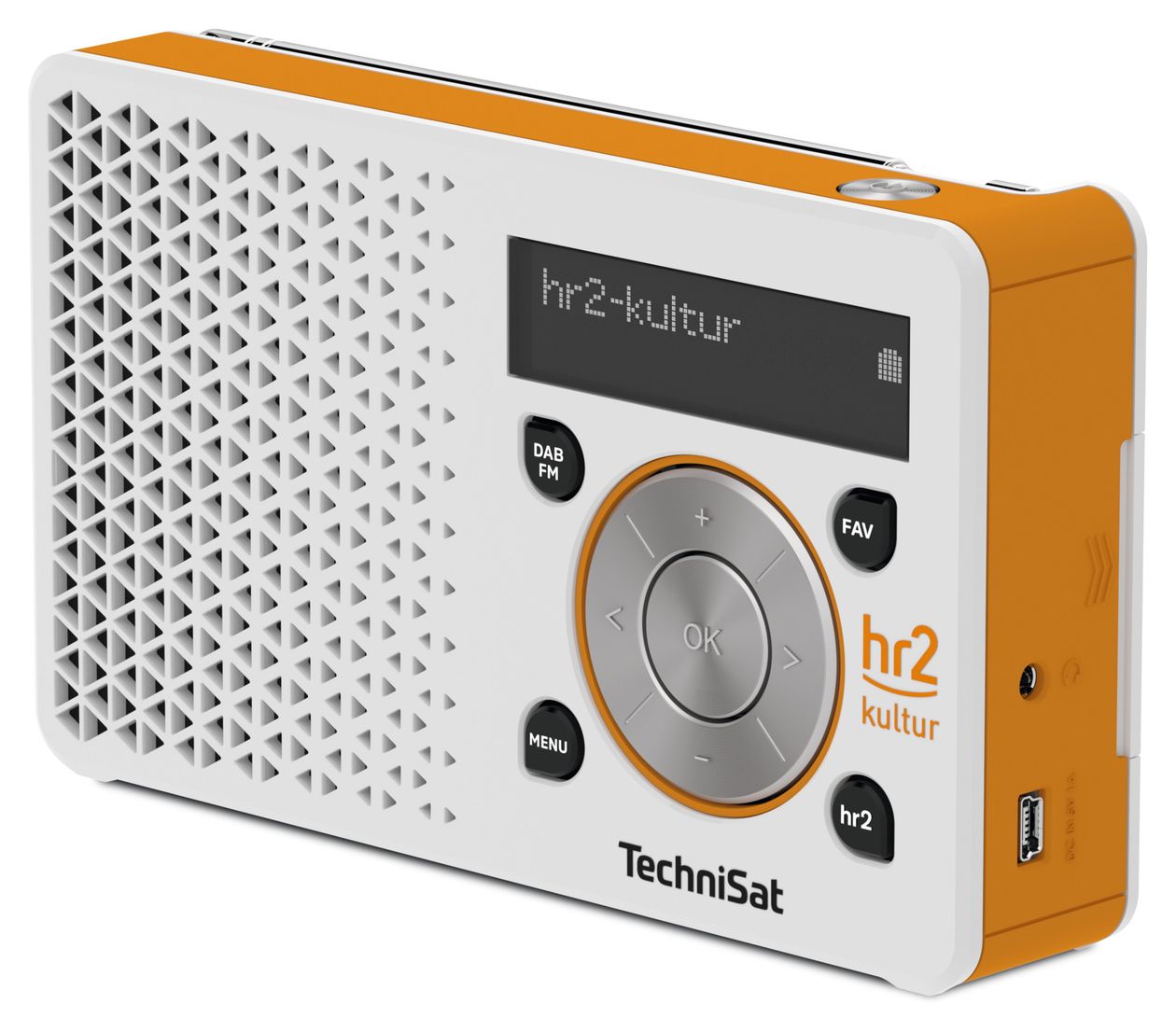 Digitradio 1 hr2 Edition DAB, DAB+, UKW Radio Tragbar  (Orange, Weiß) 
