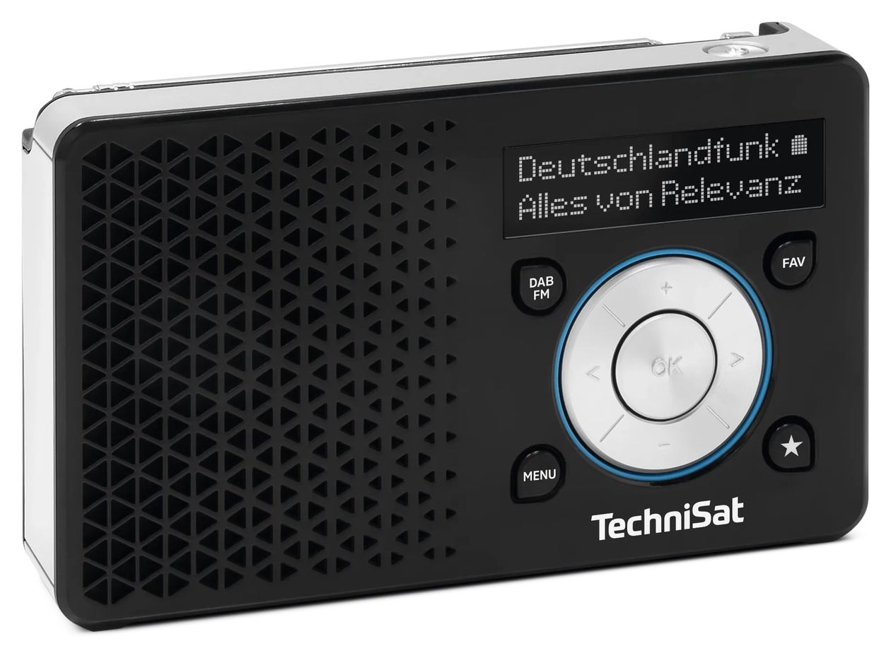 DigitRadio 1A DAB+, FM Radio Tragbar  (Schwarz, Silber) 