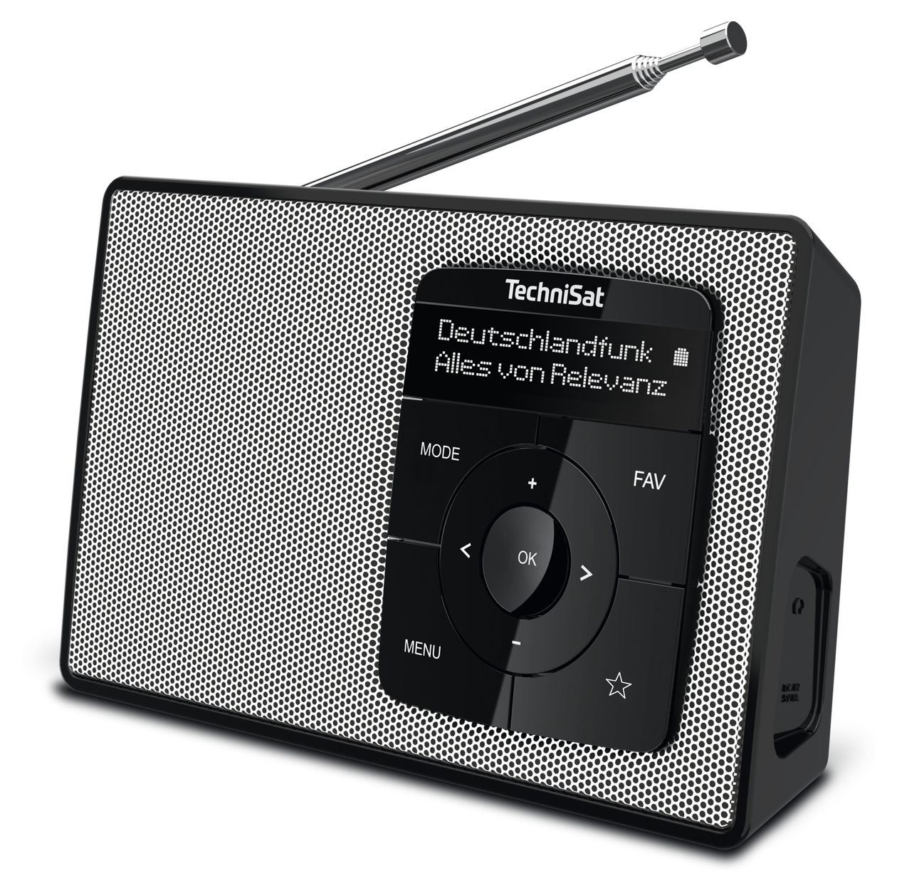 DigitRadio 2 Bluetooth DAB+, FM Radio Tragbar  (Schwarz, Weiß) 