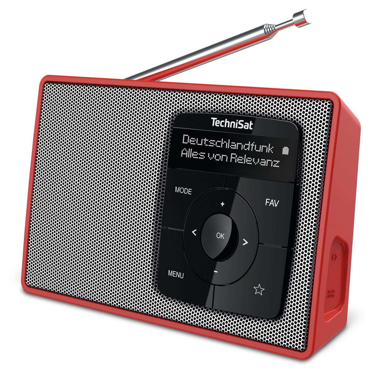 DigitRadio 2 Bluetooth DAB+, FM Radio Tragbar  (Rot, Silber) 