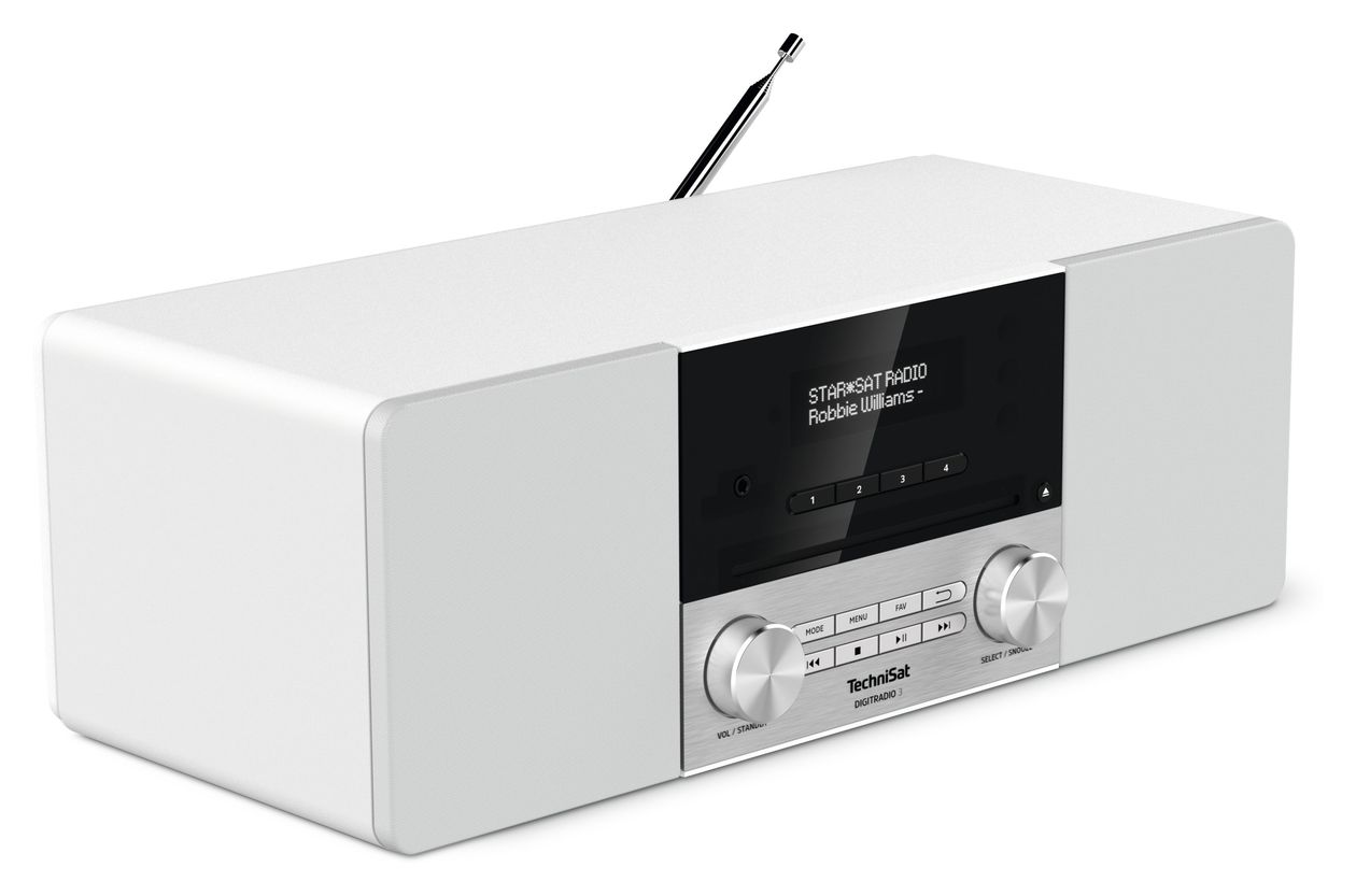 DigitRadio 3 Bluetooth DAB+, FM Radio Persönlich  (Edelstahl, Weiß) 