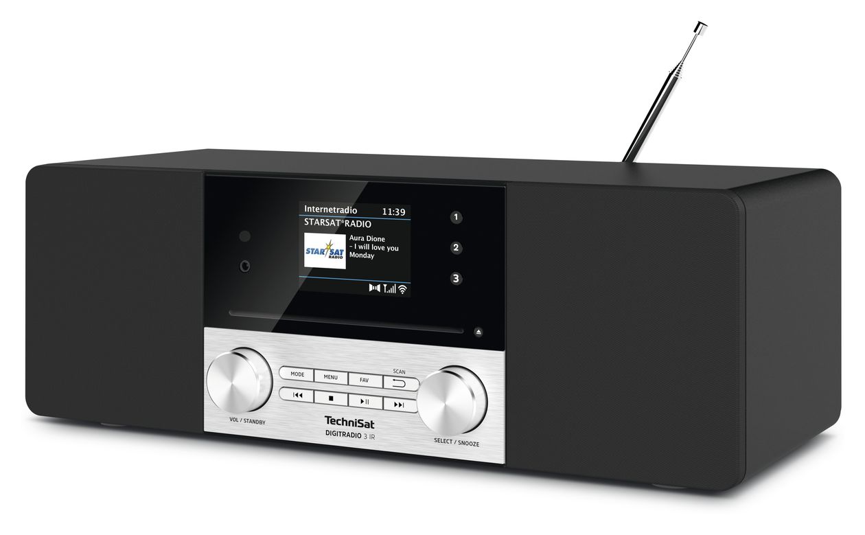 DigitRadio 3 IR Bluetooth DAB, FM Radio Tragbar  (Schwarz, Silber) 