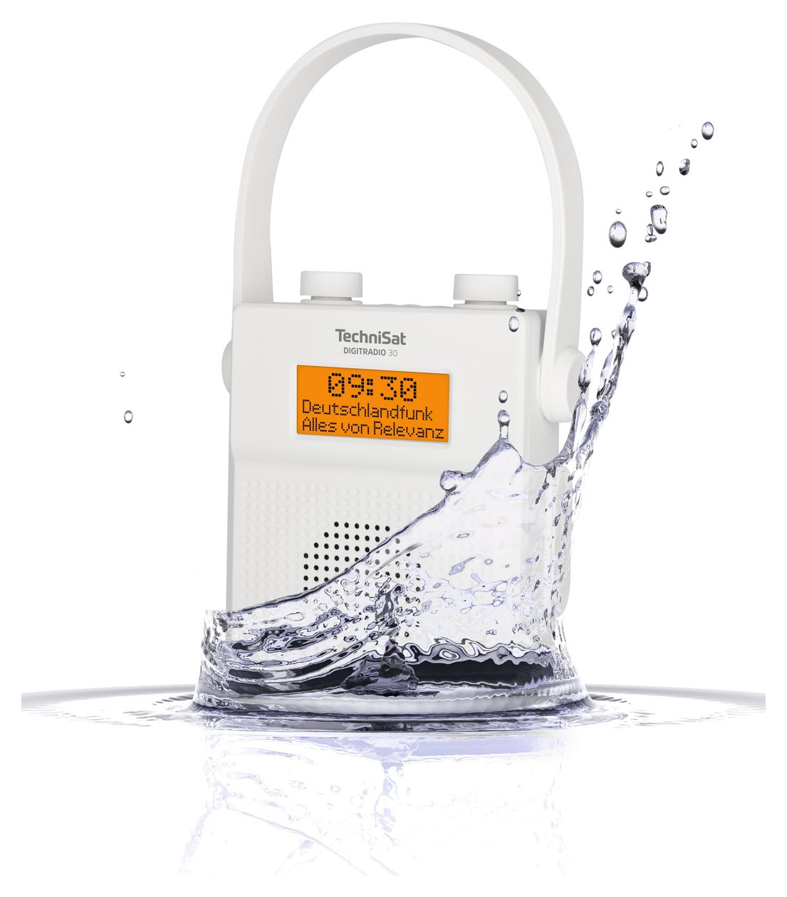 Digitradio 30 V2 Bluetooth DAB+, FM Radio Tragbar Wasserfest IPX5  (Weiß) 