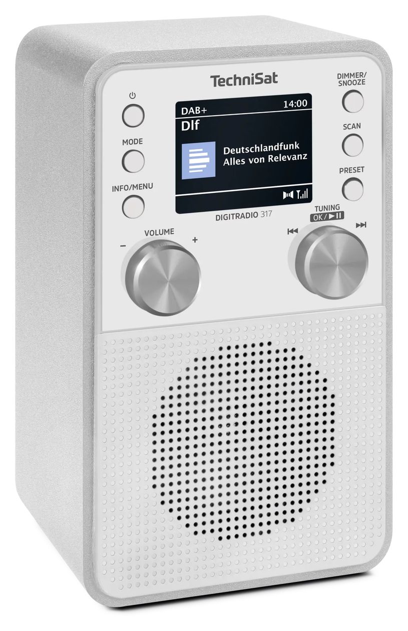 DigitRadio 317 Bluetooth DAB+, FM Radio Tragbar  (Weiß) 