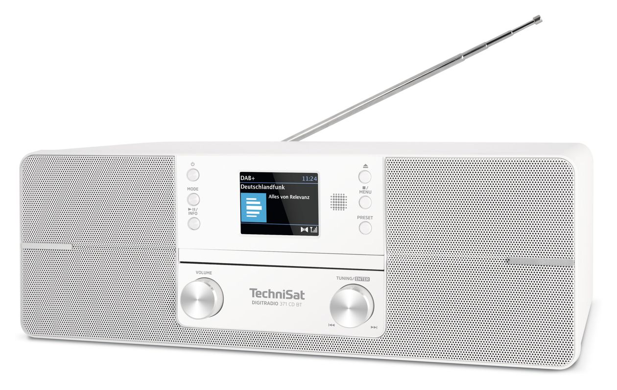 DigitRadio 371CD BT CD Payer DAB, DAB+, FM Radio  (Weiß) 