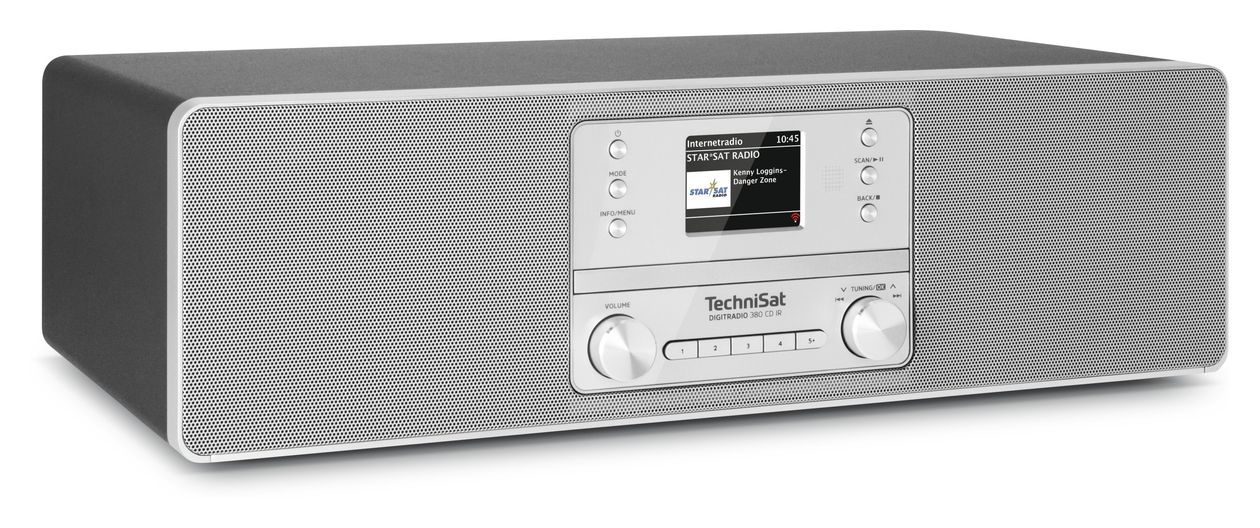 Digitradio 380CD IR Bluetooth DAB+, FM Radio Internet  (Silber) 