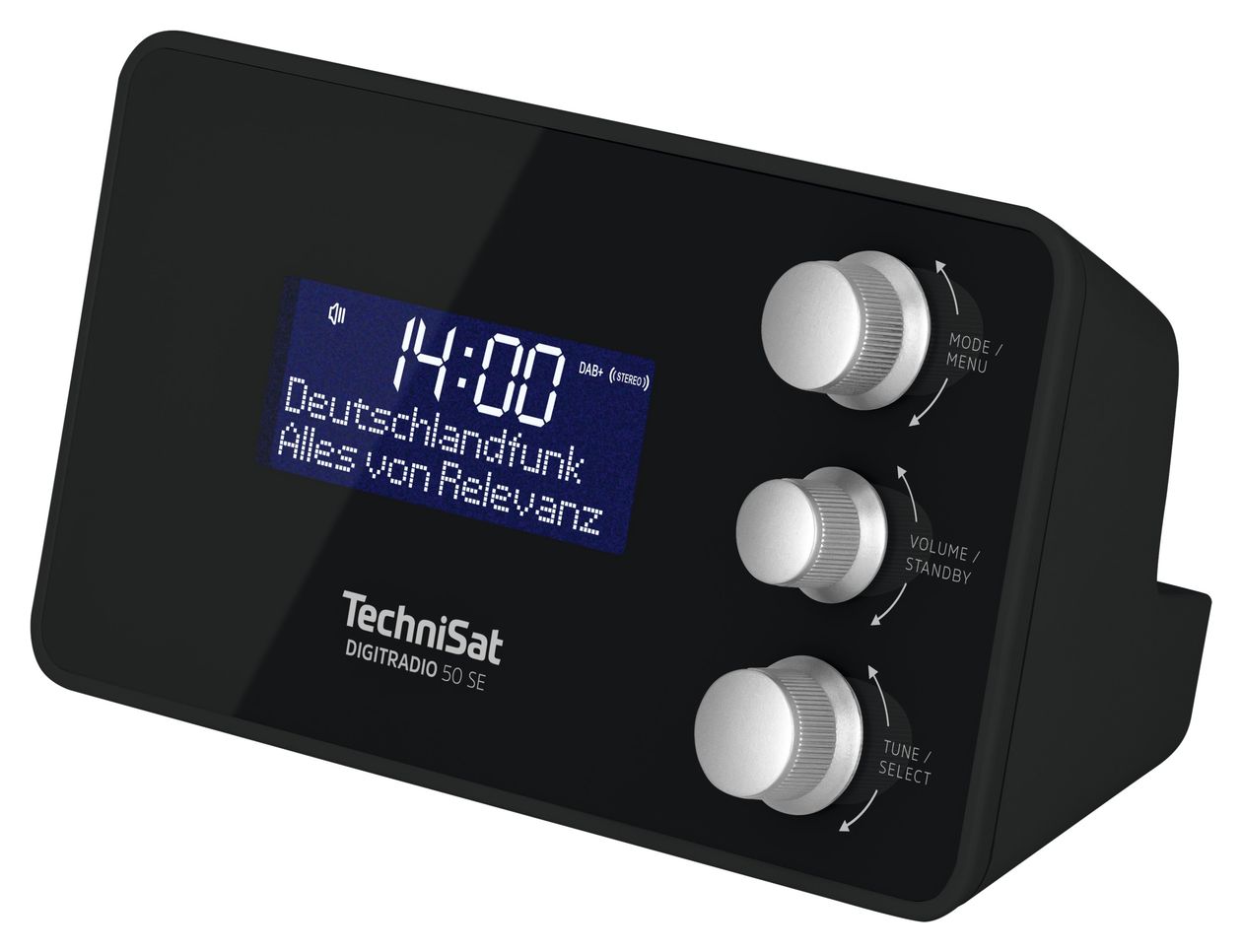 Digitradio 50 SE Radiowecker DAB+, FM, VHF Radio Tragbar  (Schwarz) 