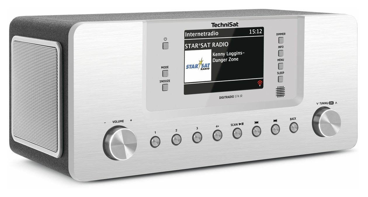 DigitRadio 574 IR DAB+/UKW Internetradio Bluetooth  (Silber) 
