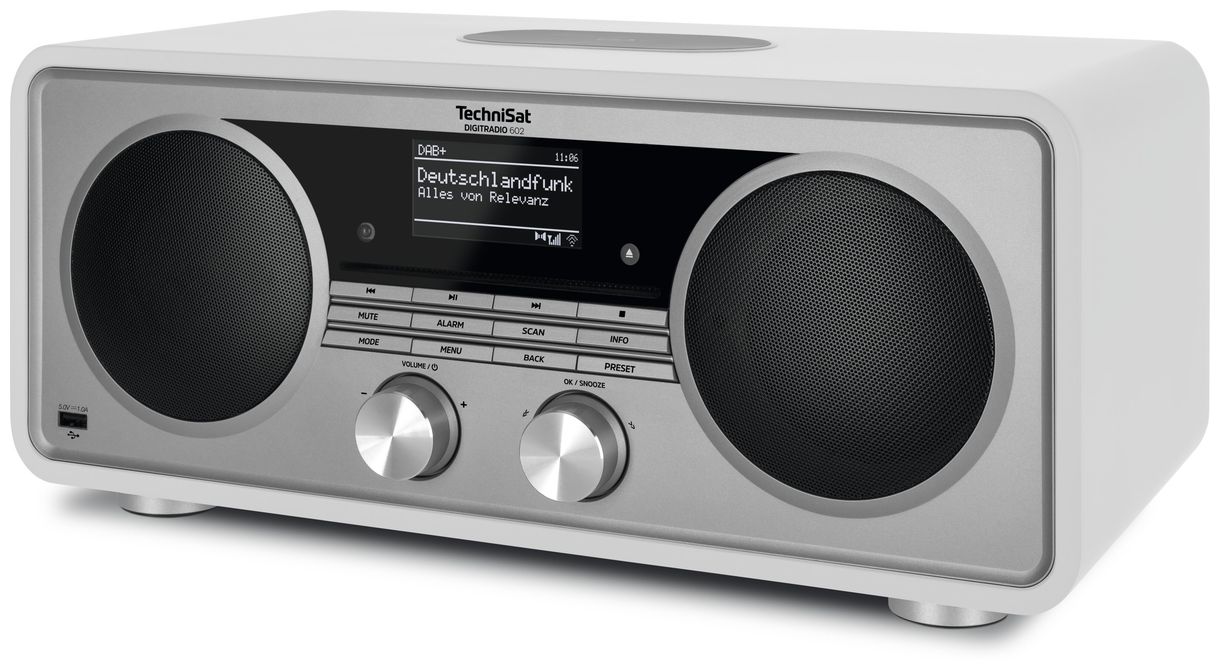 Digitradio 602 Bluetooth DAB+, FM Radio (Silber, Weiß) 