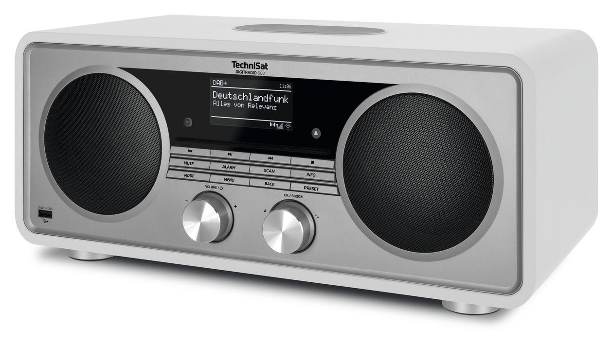 Digitradio 602 Bluetooth DAB+, FM Radio Internet  (Silber, Weiß) 
