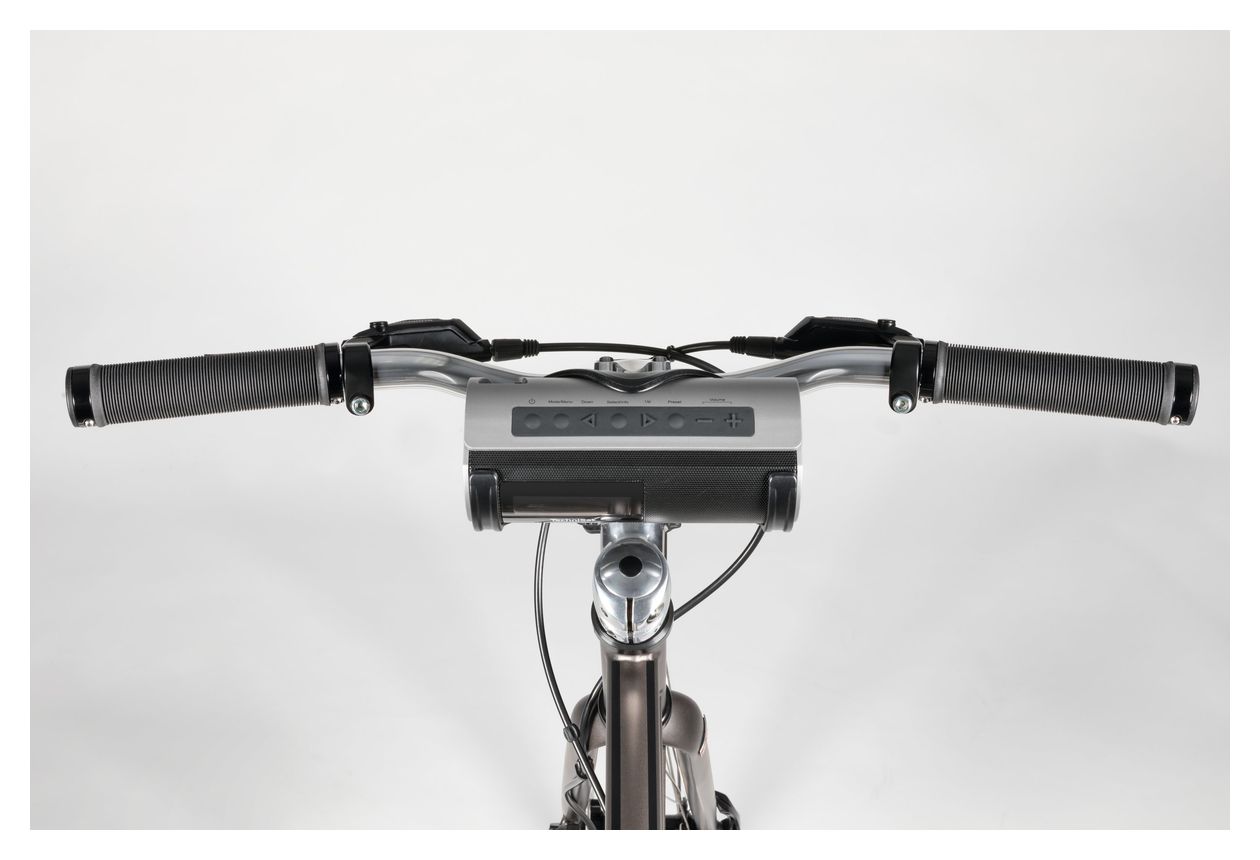 DigitRadio Bike 1 Bluetooth DAB+, FM Radio Tragbar UV-beständig, Wasserfest IP65  (Schwarz, Silber) 