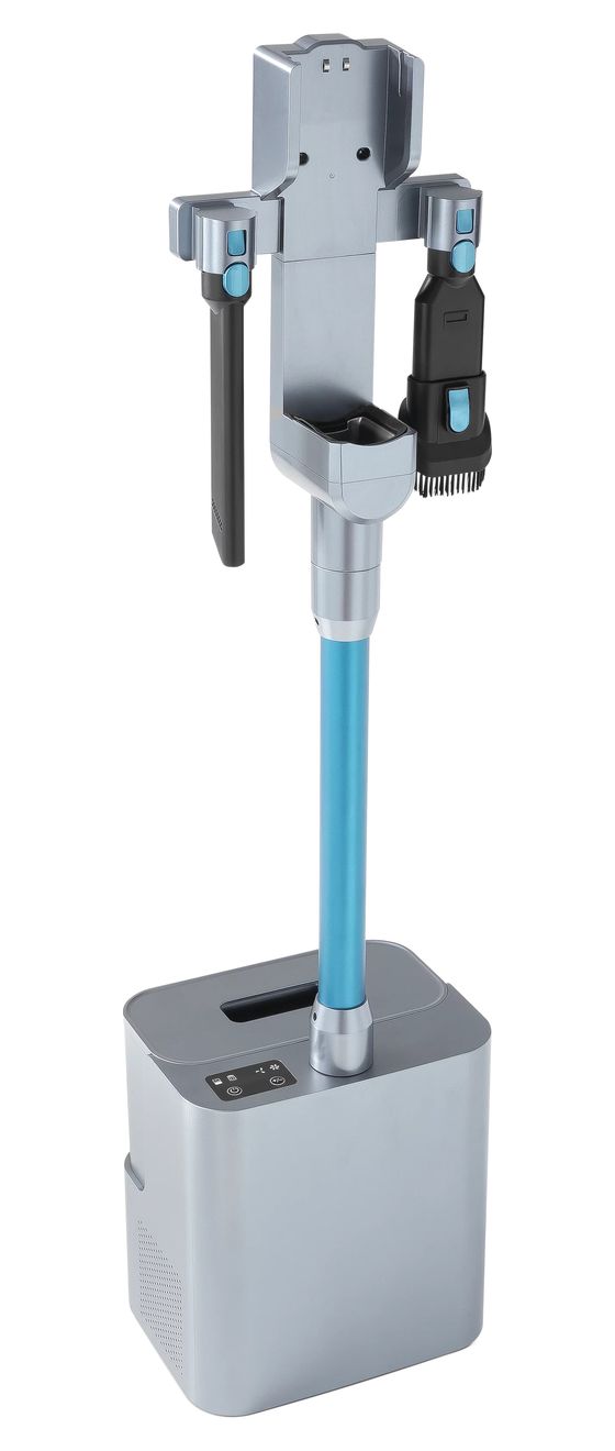 Technimax AS3 Plus Handstaubsauger mit Staubbeutel bis 60 min Laufzeit 29,6 V HEPA  (Blau, Silber) 