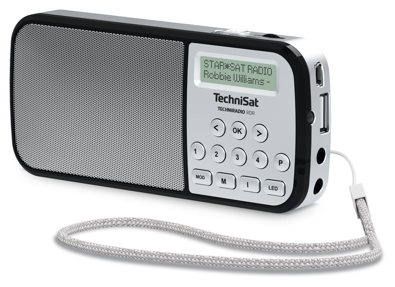 TechniRadio RDR DAB+, FM Radio Tragbar  (Silber) 