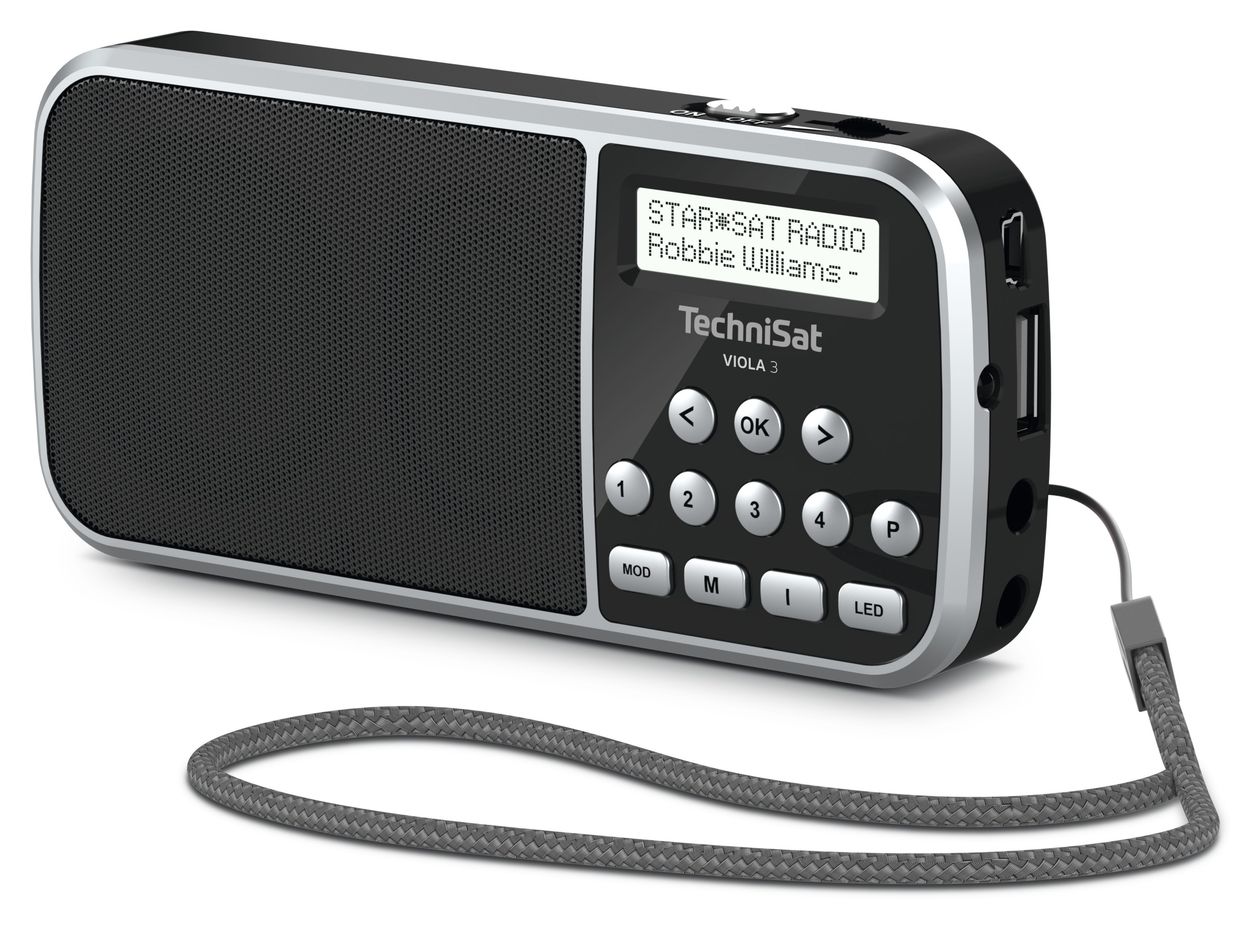 VIOLA 3 DAB+, FM, UKW Radio Tragbar  (Schwarz, Silber) 