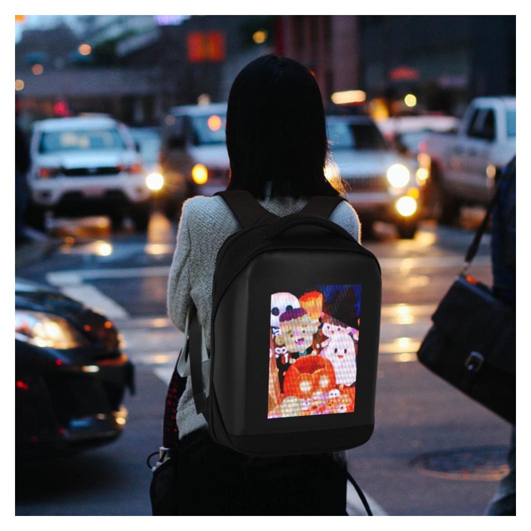 Bag1 LED-Rucksack mit programmierbarem Display City backpack 