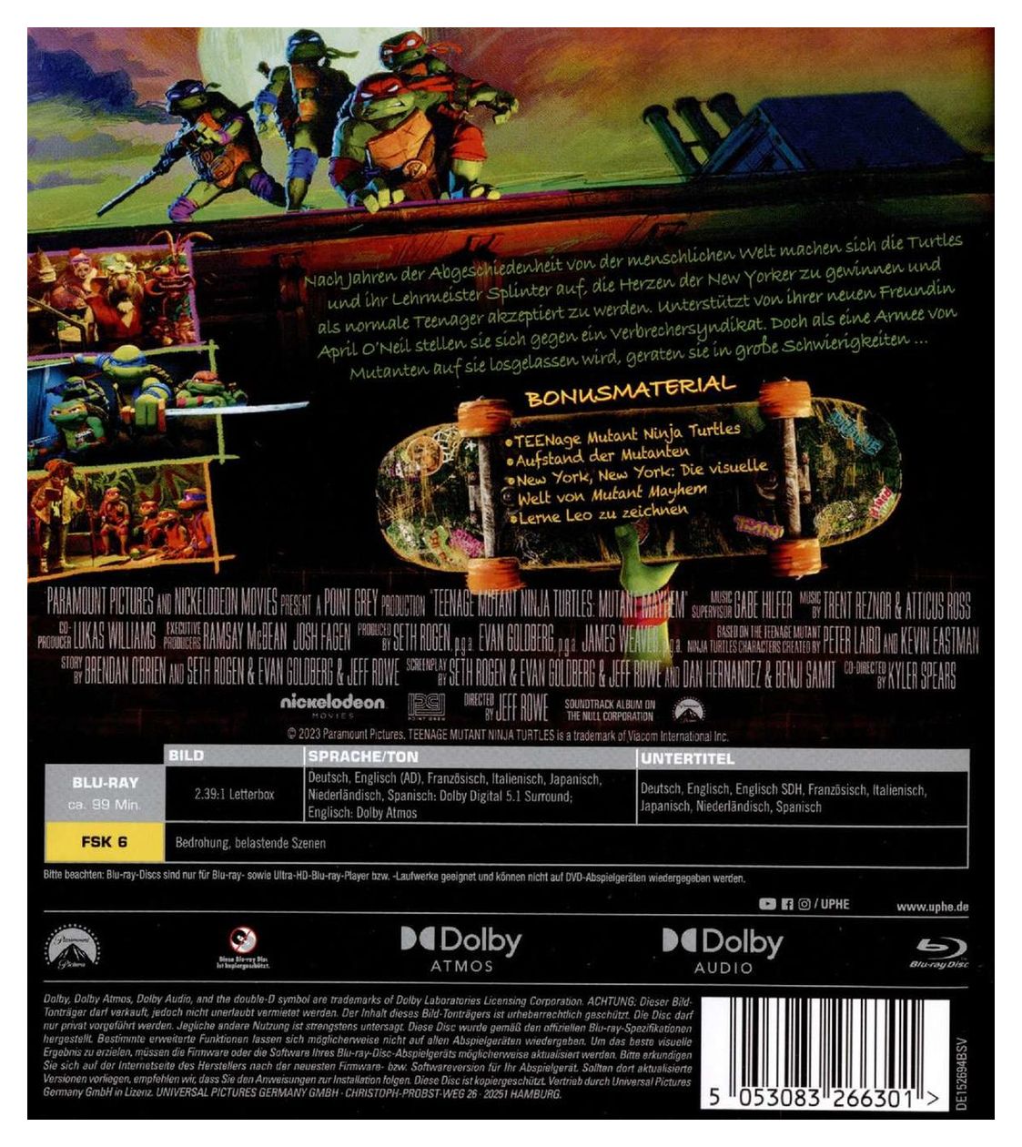 Teenage Mutant Ninja Turtles: Mutant Mayhem (Blu-Ray) 
