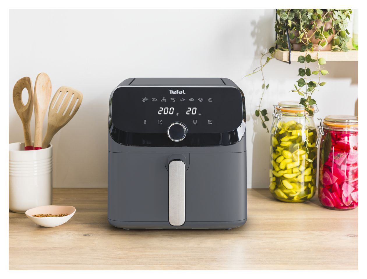 EY855BE0 Easy Fry Mega Heißluftfritteuse 7,5 l 2020 W  (Grau) 