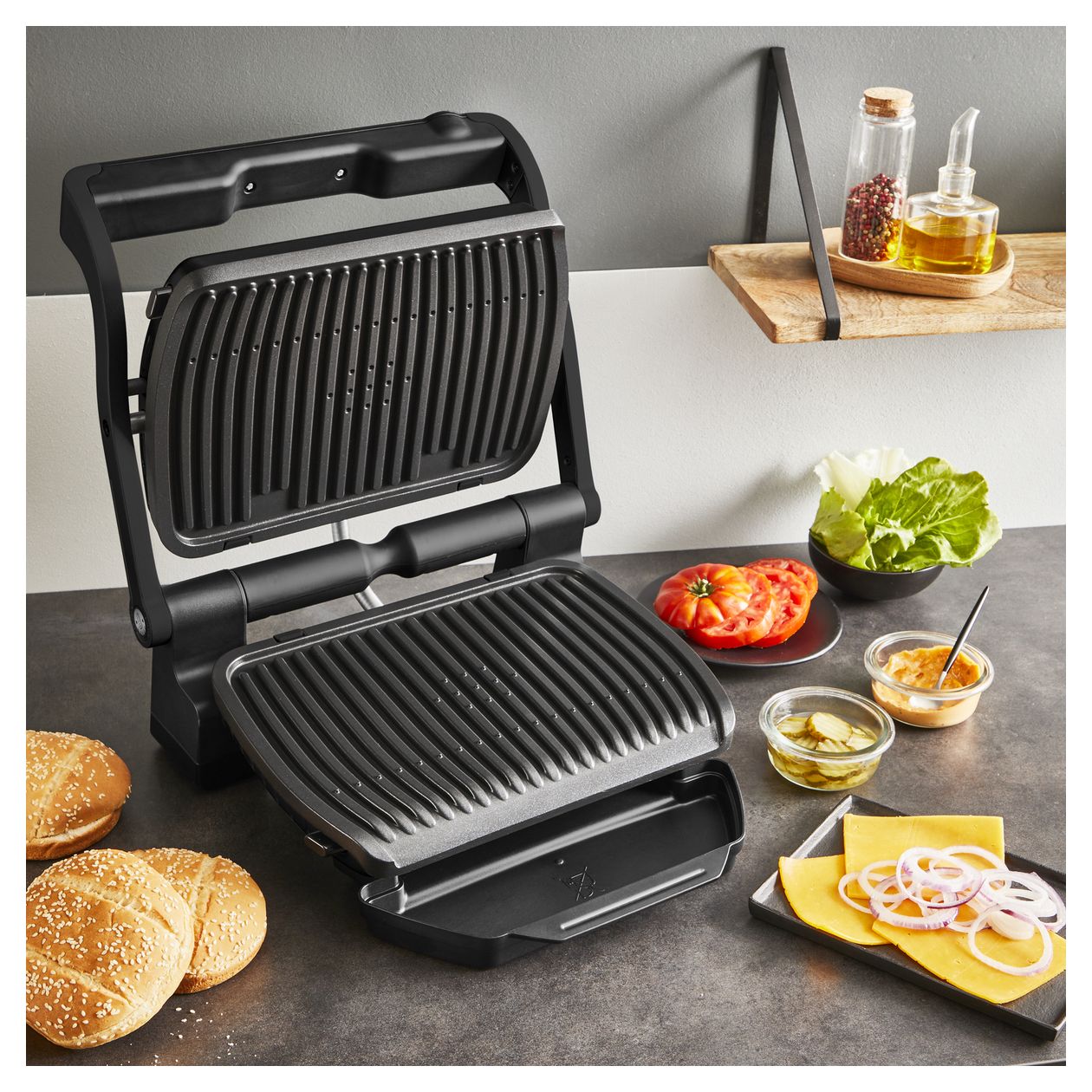 GC7178 Optigrill+ 1 Zone(n) 2000 W mit 300 x 200 mm Fläche  (Schwarz) 