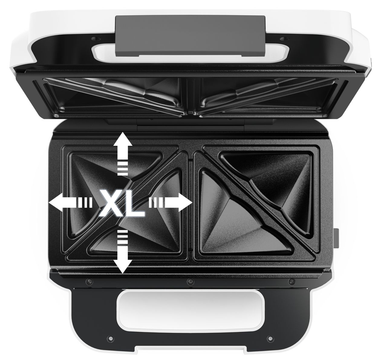 SW7011 Snack XL Waffel- und Sandwichmaker 850 W  (Weiß, Edelstahl) 