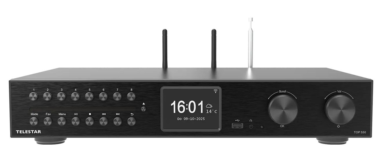 Top 550 Bluetooth DAB+, FM Radio Internet  (Schwarz, Metallisch) 