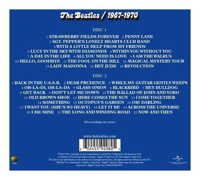 The Beatles - The Beatles 1967 - 1970 (Blue Album 2CD) 