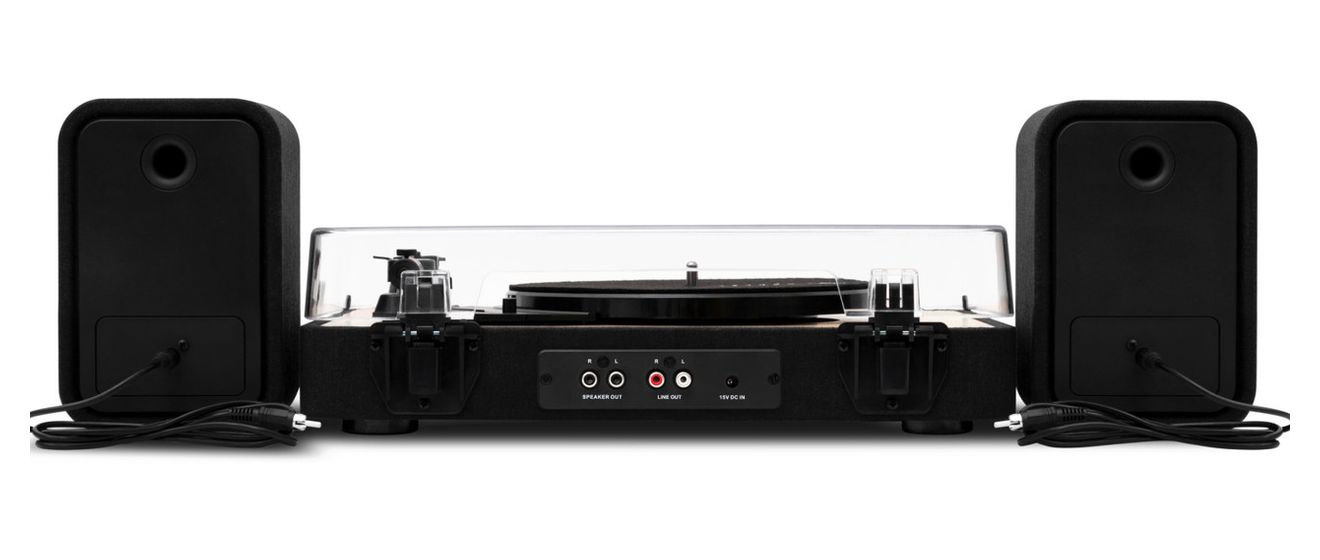 Revolution Audio-Plattenspieler mit Riemenantrieb  (Schwarz, Holz) 