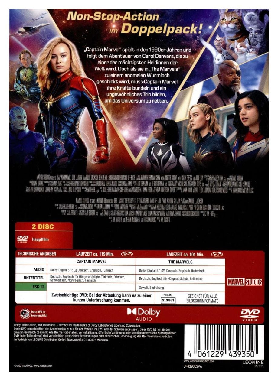 The Marvels / Captain Marvel 2-Movie Collection (DVD) 