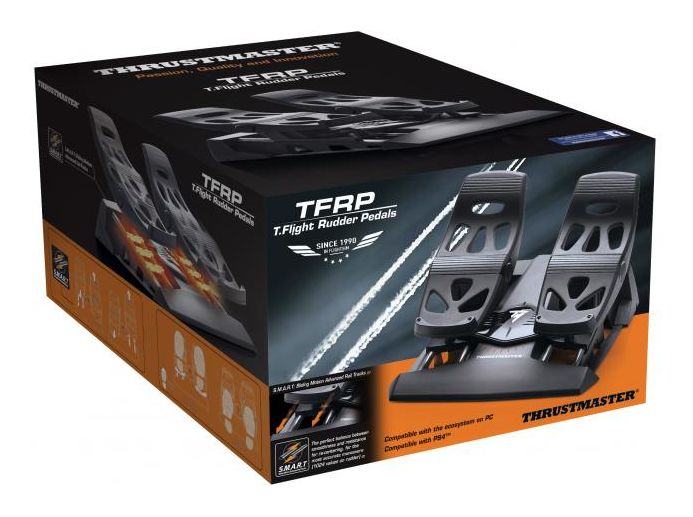 T.Flight Rudder Pedals Pedale für PC, PlayStation 4, Xbox  (Schwarz) 