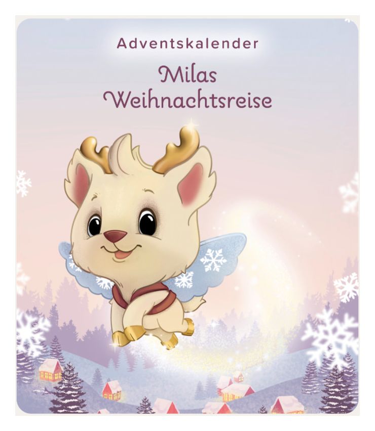 11000930 Adventskalender: Milas Weihnachtsreise 185 min (Blau, Weiß, Braun, Schwarz, Gold) 