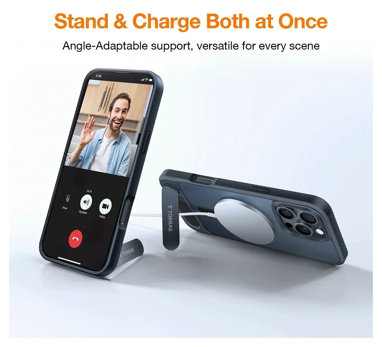 Pstand Cover für Apple iPhone 16  (Schwarz) 