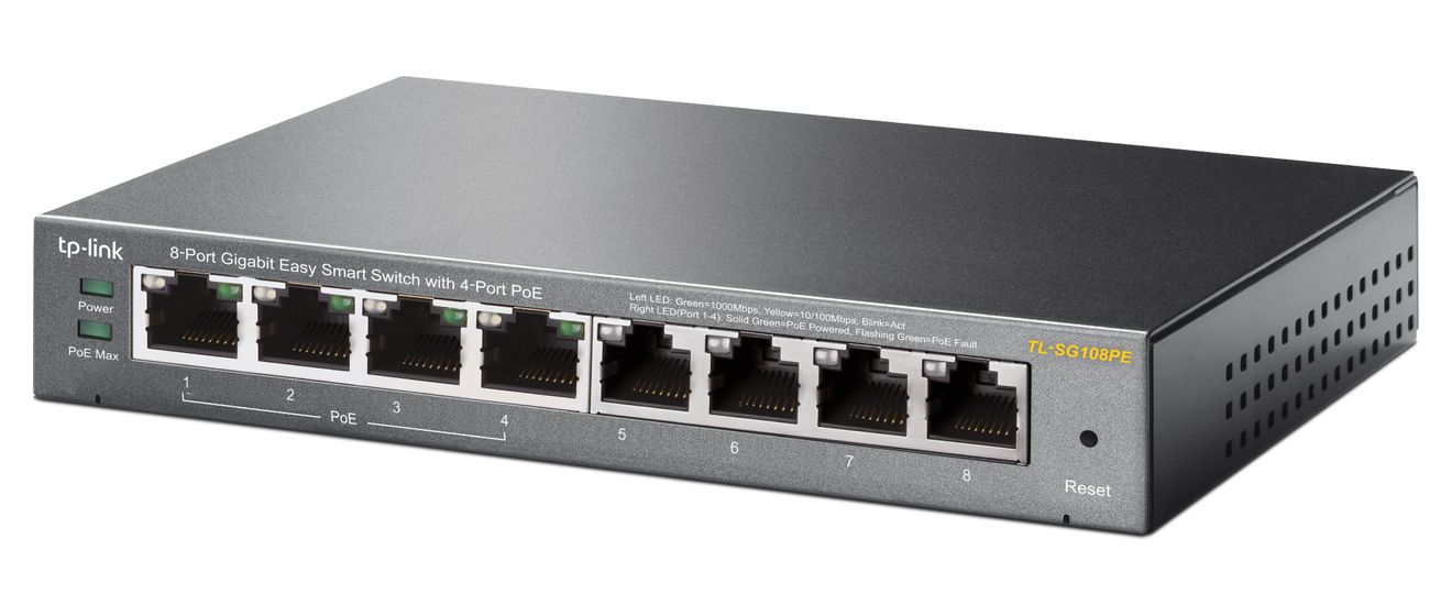 8-Port Gigabit Easy Smart Switch mit 4-Port PoE+ 
