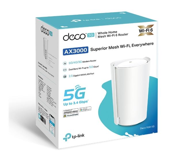 Deco X50-5G WiFi 6 Router Dual-Band (2,4 GHz/5 GHz) 2402 Mbit/s 